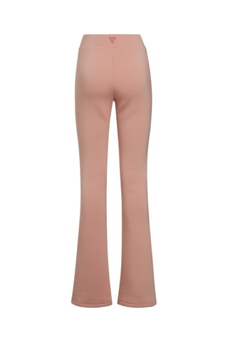 Pantalon flare taille haute Rose