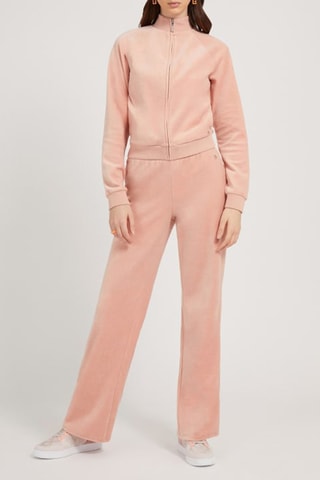 Pantalon wide legs taille haute Rose