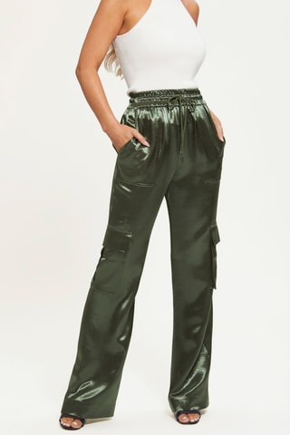 Pantalon taille haute - Kaki