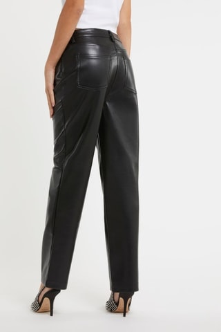Pantalon droit 7/8 taille haute - Noir