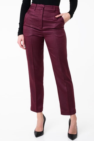 Pantalon regular 7/8 - Bordeaux