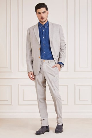 Pantalon regular - Beige