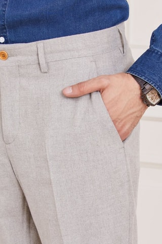 Pantalon regular - Beige