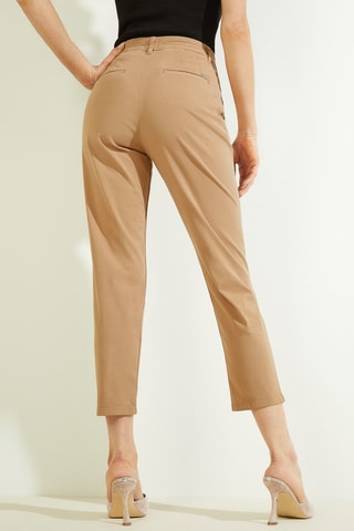 Pantalon slim 7/8 taille haute - Beige