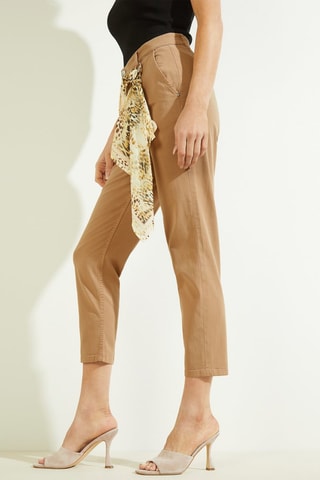 Pantalon slim 7/8 taille haute - Beige