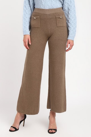 Pantalon palazzo Sophie - Taupe