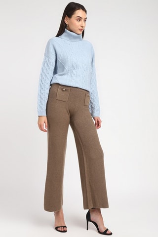 Pantalon palazzo Sophie - Taupe