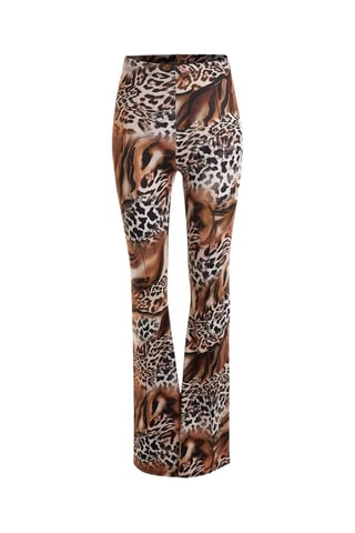 Pantalon flare taille haute Azalea - Marron