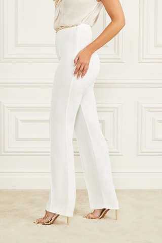 Pantalon taille haute - Blanc