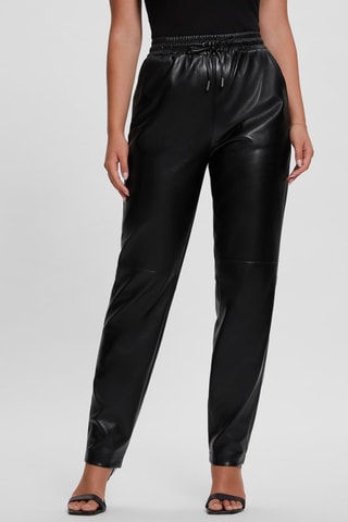 Pantalon regular taille haute - Noir