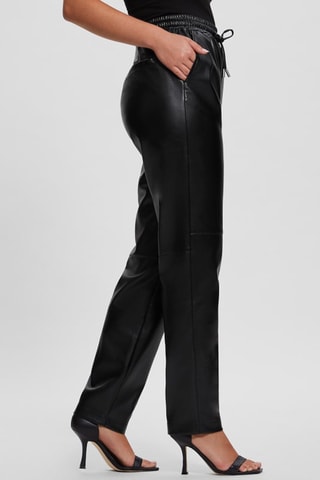 Pantalon regular taille haute - Noir