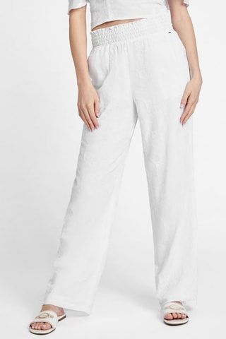 Pantalon palazzo taille haute - Blanc