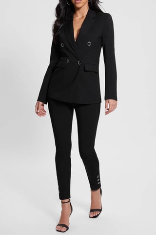 Pantalon slim taille haute - Noir