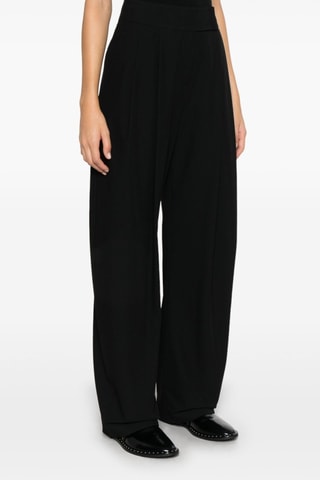 Pantalon en laine taille haute - Noir