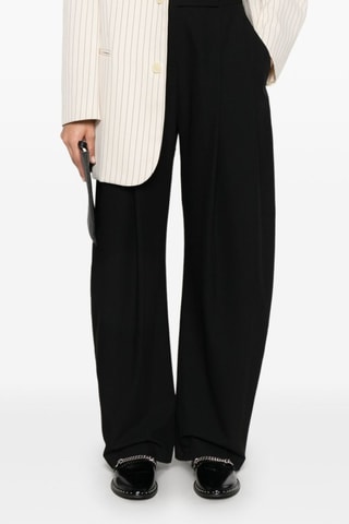 Pantalon en laine taille haute - Noir