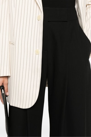 Pantalon en laine taille haute - Noir