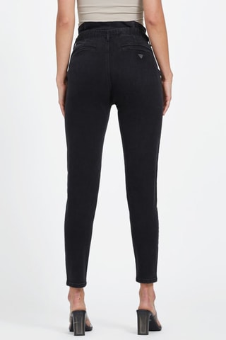 Jean relaxed 7/8 taille haute - Noir