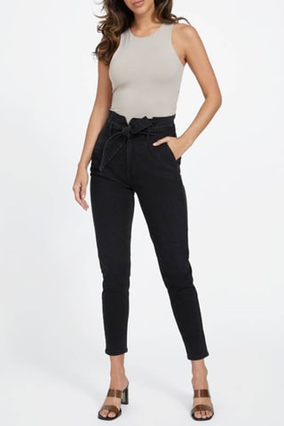 Jean relaxed 7/8 taille haute - Noir