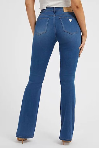 Jean flare taille haute - Bleu