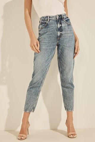 Jean mom Rockabilly - Bleu-gris
