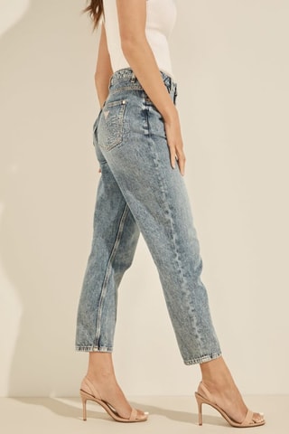 Jean mom Rockabilly - Bleu-gris