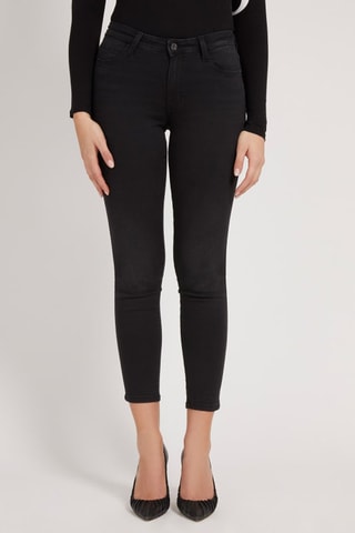 Jean skinny 7/8 taille haute Sexy Curve - Noir