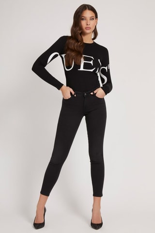 Jean skinny 7/8 taille haute Sexy Curve - Noir