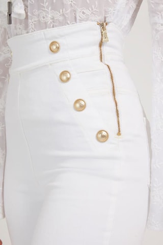 Jean skinny taille haute - Blanc
