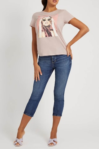 Pantacourt en jean - Ciel