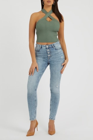 Jean taille haute - Bleu