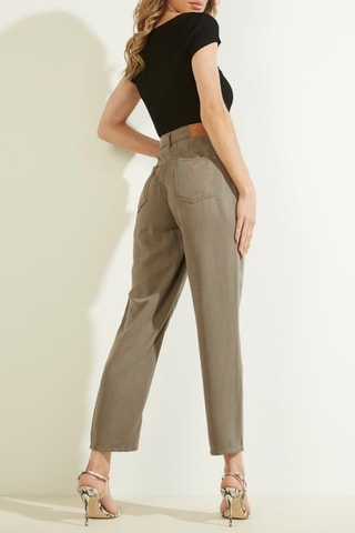 Jean mom taille haute - Kaki