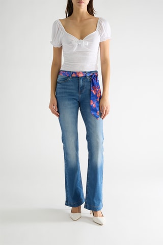 Jean bootcut taille haute Fenice Boo - Bleu cobalt