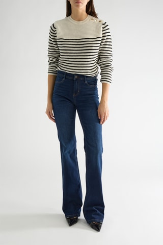 Jean bootcut taille haute Fenice Boo - Bleu marine