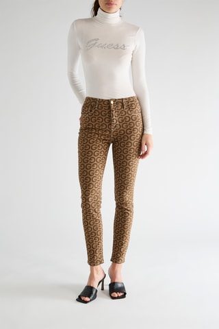 Jean skinny taille haute Tama - Camel et marron