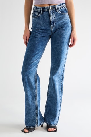 Jean straight taille haute Mandies - Bleu