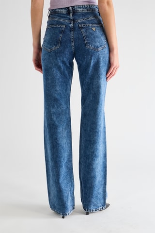 Jean straight taille haute Mandies - Bleu