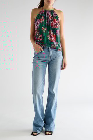 Jean bootcut taille haute Fenice - Ciel