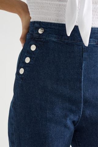 Jean palazzo taille haute Farah - Bleu foncé