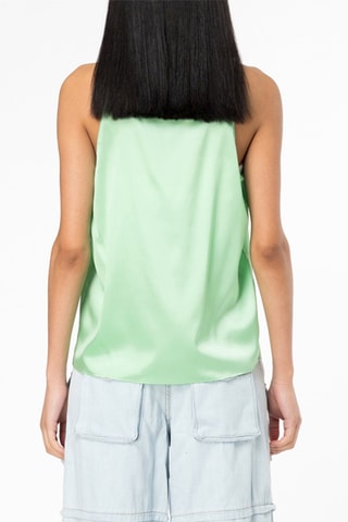 Top en soie sans manches - Vert