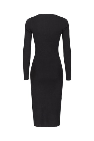 Robe longue en laine - Noir