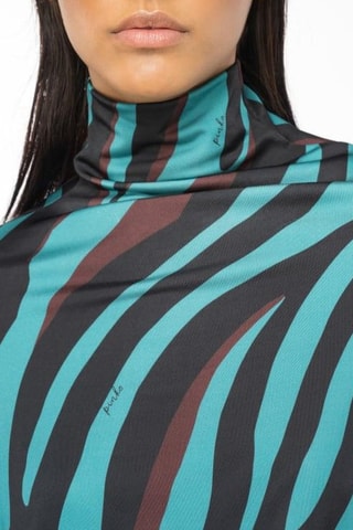 Robe - Noir et turquoise