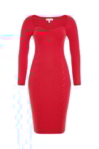 Robe fourreau - Rouge