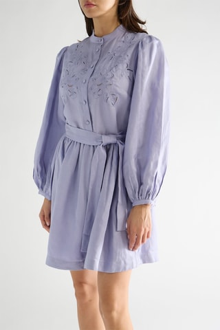 Robe patineuse en lin Miranda - Violet