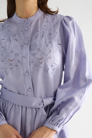 Robe patineuse en lin Miranda - Violet