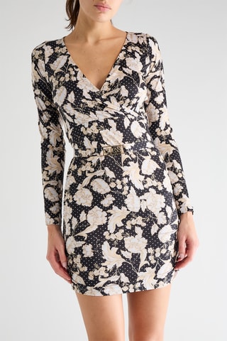 Robe fourreau Ayden - Beige et noir