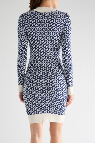 Robe pull Alexa - Indigo et blanc