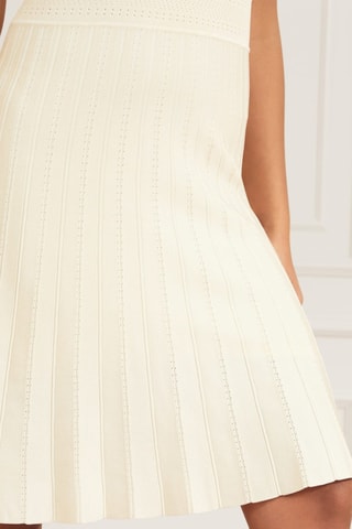 Robe patineuse bi-matière Ecru