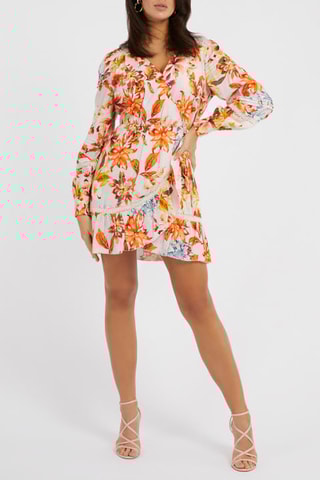 Robe patineuse - Orange et écru