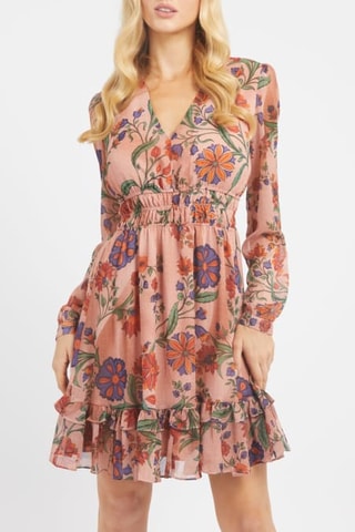 Robe patineuse - Beige et violet