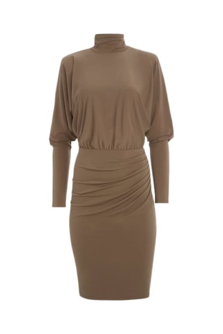 Robe fourreau - Marron